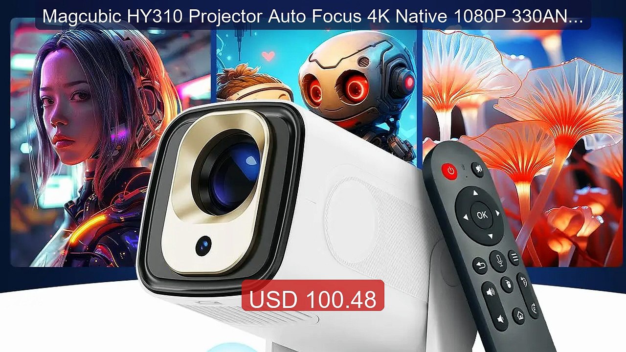 Magcubic HY310 Projector Auto Focus 4K Native 1080P 330ANSI A... -- Amazing Value 2026 | Must Have!