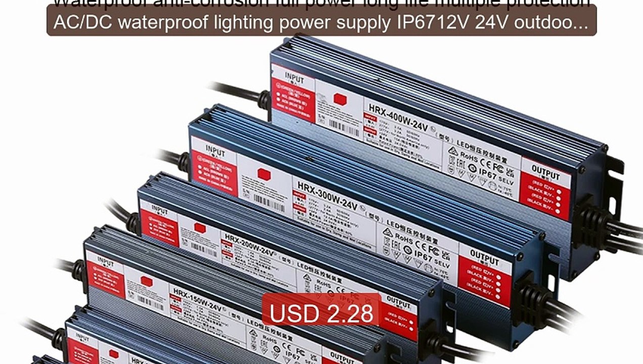 AC/DC waterproof lighting power supply IP6712V 24V outdoor LE... -- Amazing Value 2026 | Must Have!