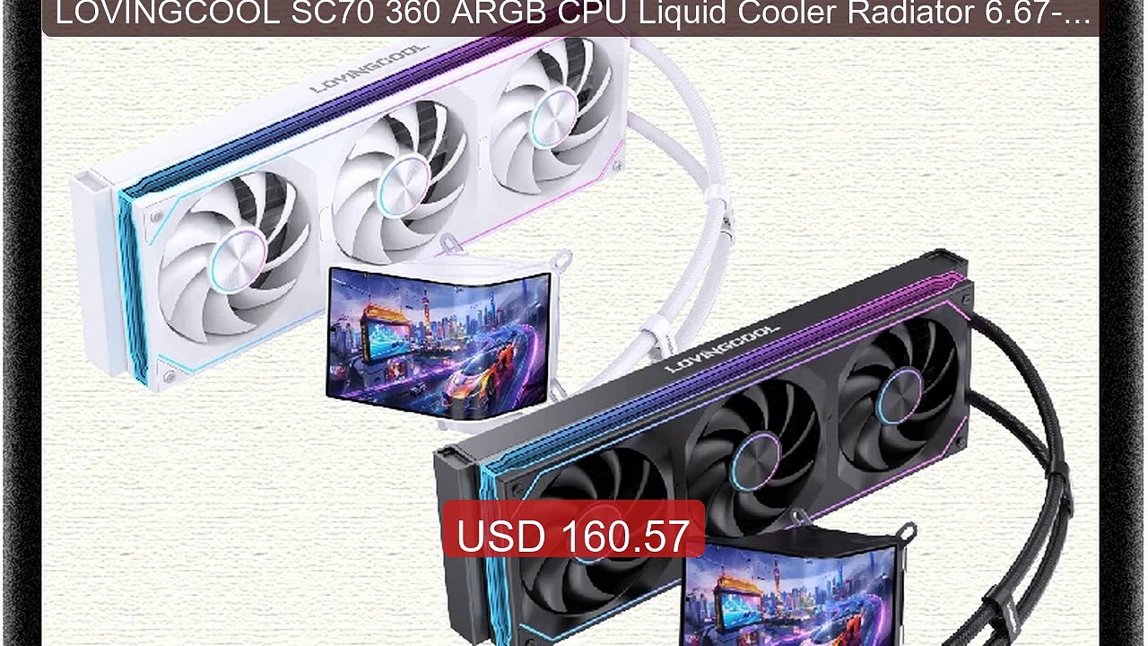 LOVINGCOOL SC70 360 ARGB CPU Liquid Cooler Radiator 6.67-Inch ... -- Hot Deal 2026 | Limited Offer!