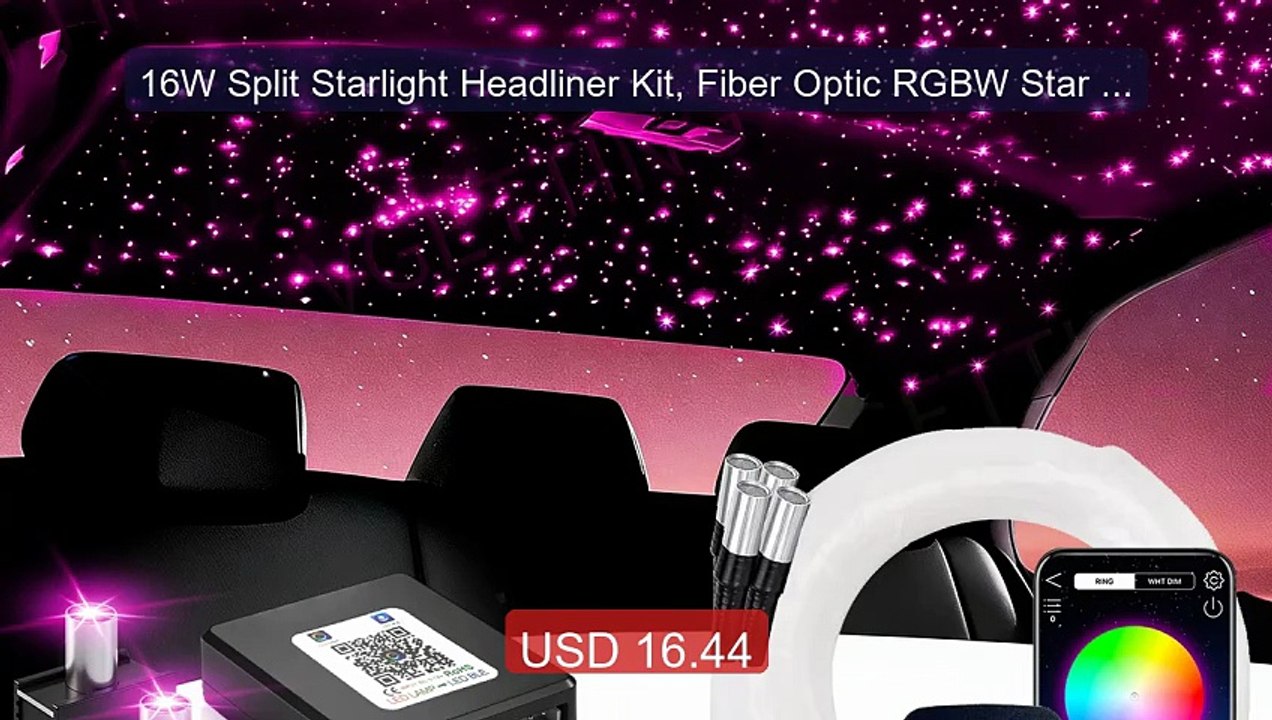 16W Split Starlight Headliner Kit, Fiber Optic RGBW Star Li... -- Top Pick 2026 | Unbeatable Price!