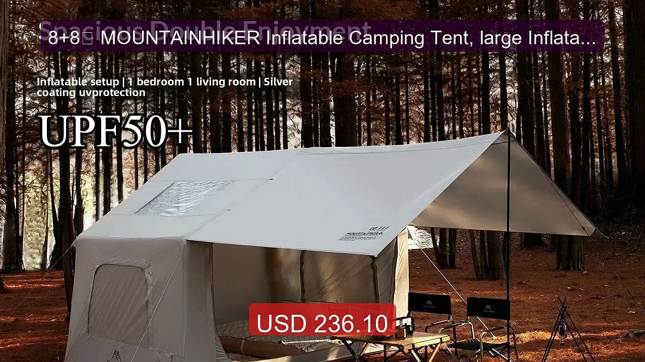 8+8㎡ MOUNTAINHIKER Inflatable Camping Tent, large Inflatable T... -- Hot Deal 2026 | Limited Offer!