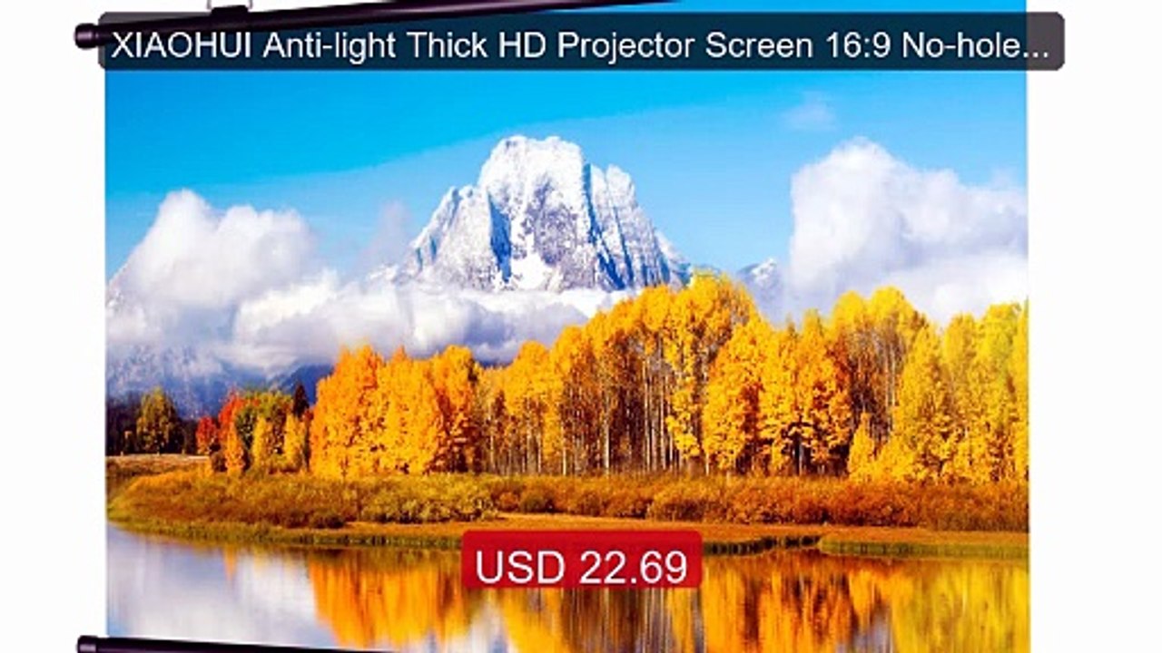 XIAOHUI Anti-light Thick HD Projector Screen 16:9 No-hole Wall-mou... -- Best Deal 2026 | Shop Now!