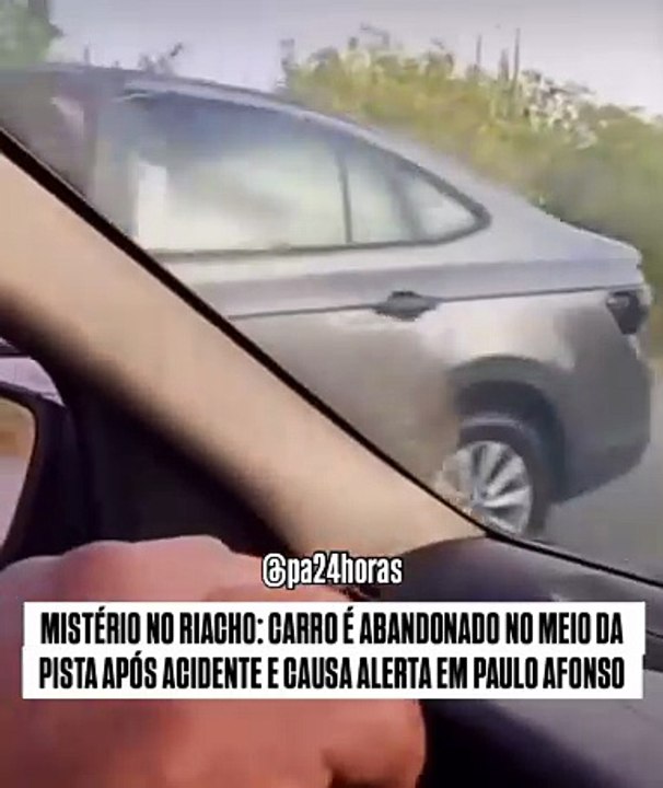Carro é encontrado abandonado em rodovia após acidente na BR-110 no interior da Bahia