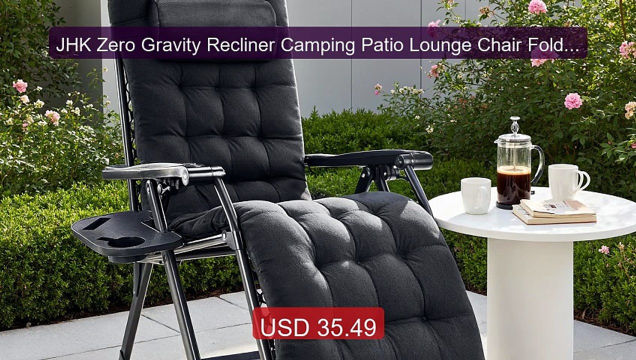 JHK Zero Gravity Recliner Camping Patio Lounge Chair Folding Portab... -- Top Rated 2026 | Buy Now!