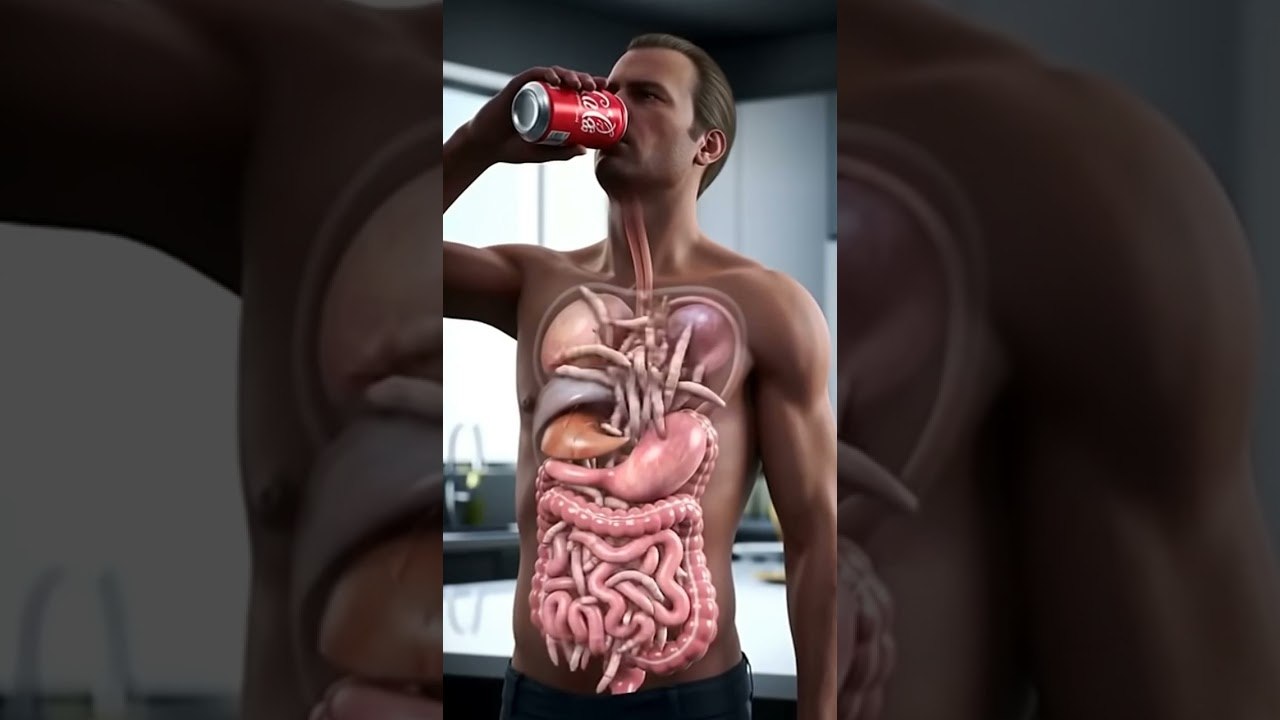 Drinking Coca-Cola Digestive Process Explained  Realistic 3D Animation