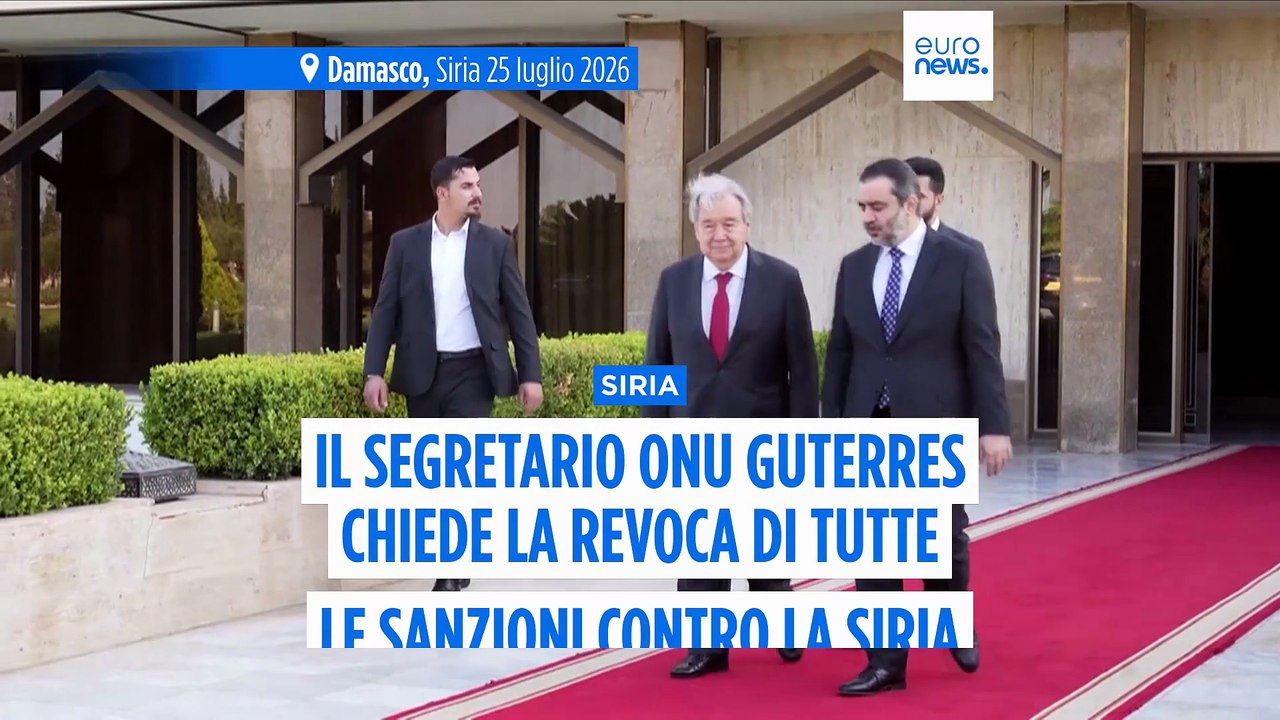 Secondo giorno di Guterres in Siria: stop a tutte le sanzioni contro Damasco
