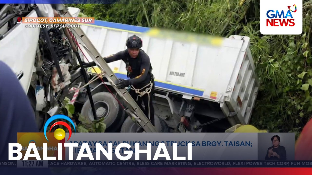 1 patay sa salpukan ng 2 truck sa Brgy. Taisan; 2 iba pa, sugatan | Balitanghali