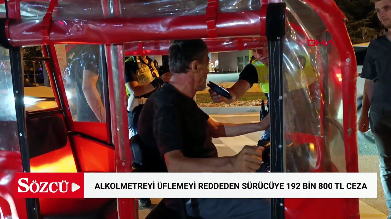 Bursa'da alkolmetreyi üflemeyi reddeden sürücüye 192 bin 800 TL ceza
