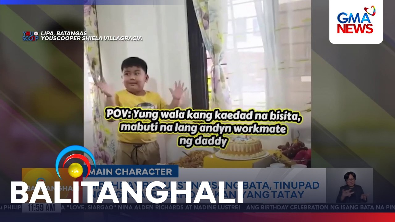 Birthday request ng isang bata, tinupad ng mga katrabaho ng kaniyang tatay | Balitanghali
