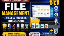 File Management in Urdu _ Files & Folders _ Computer Course Lecture 04
