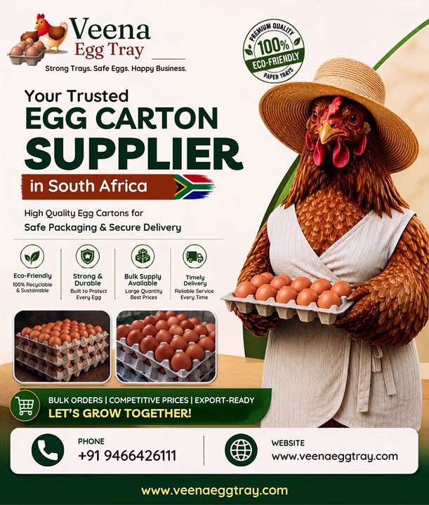 Egg Carton Supplier in South Africa | Premium Paper Egg Cartons | Veena Egg Tray
