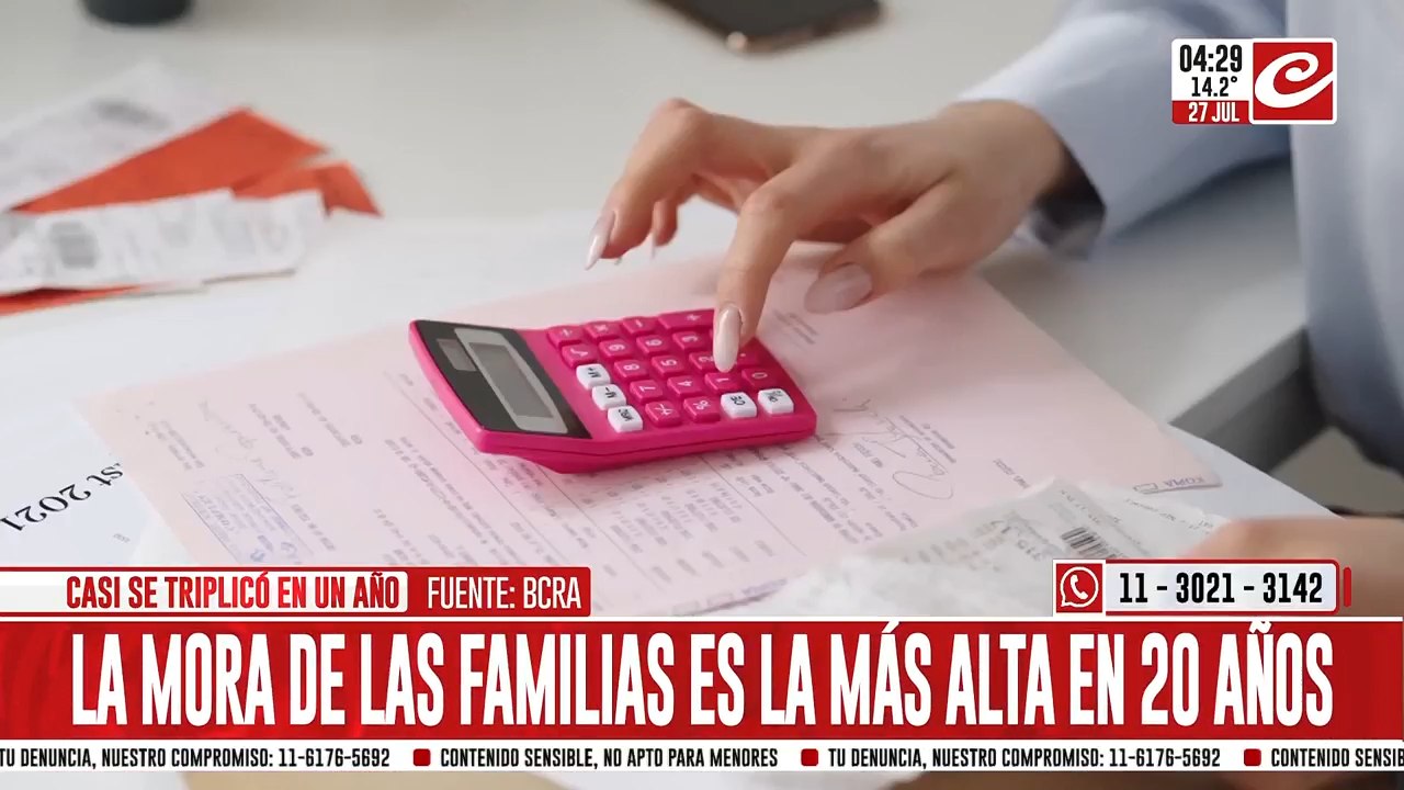 ALARMANTE: la mora de las familias argentinas es la más alta en 20 años