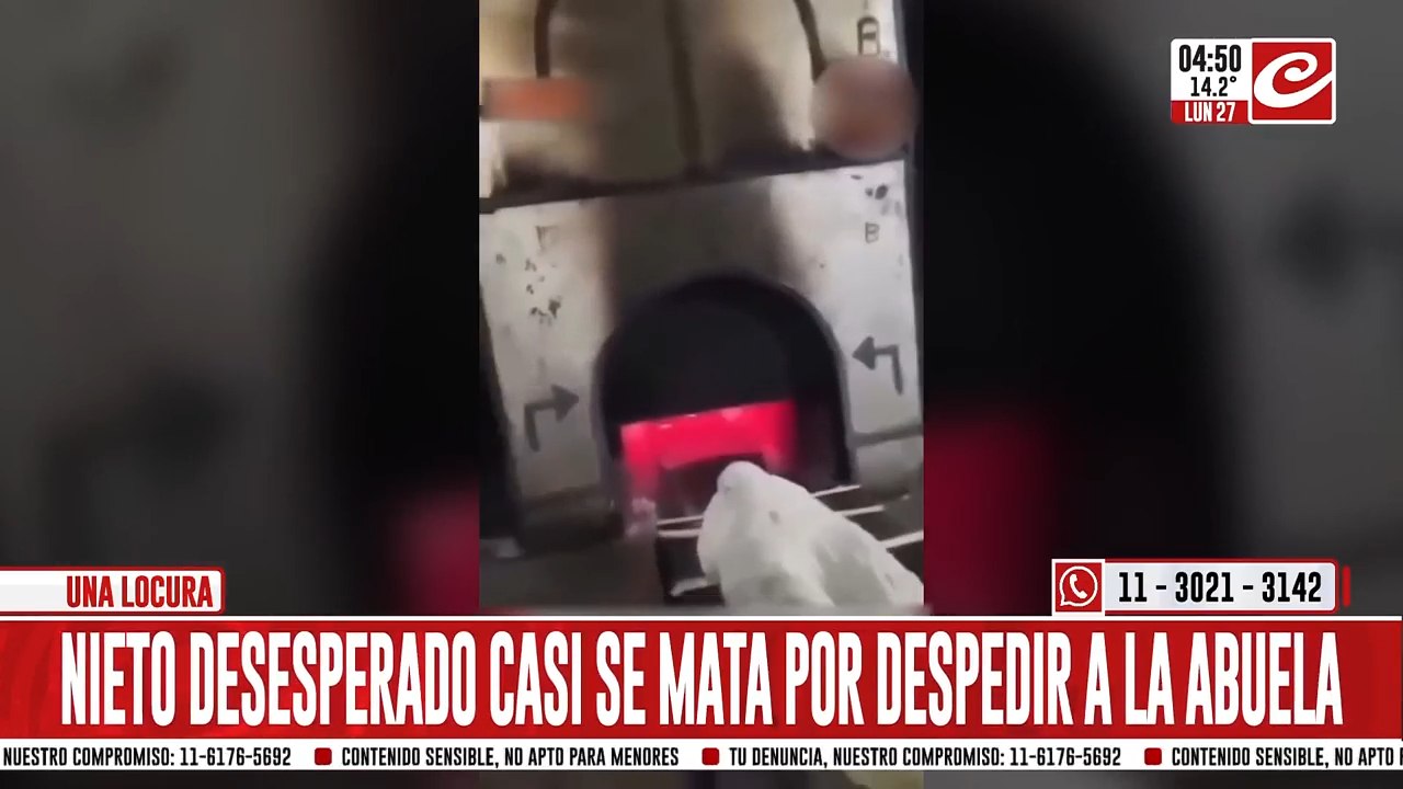 No soportó la muerte de su abuela... ¡y se tiró al crematorio con ella!