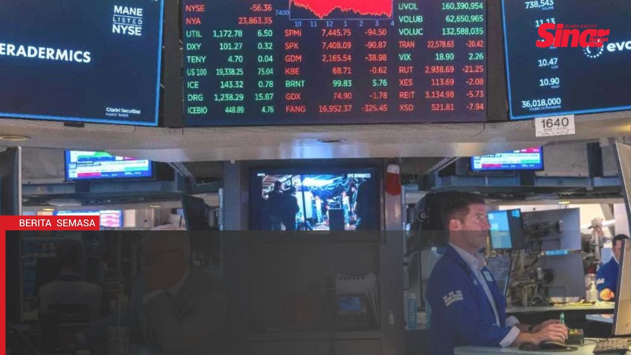 Harga minyak melepasi AS$100 setong, pasaran saham jatuh