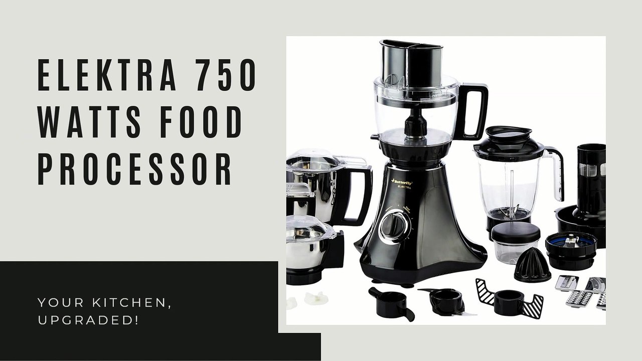 Butterfly Elentra 1000W Mixer Grinder with Food Processor _ Multi-Functional Kitchen Appliance