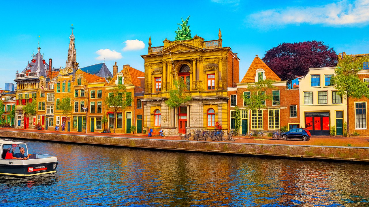 Haarlem Netherlands Scenic Old Town Tour 4K 60fps