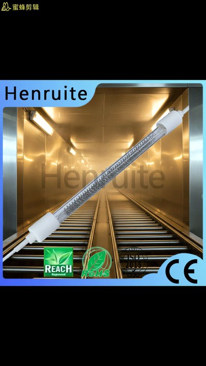 900W 240V Carbon Fiber Heating Tube Infrared Semi Plated White Quartz Glass Carbon Tube