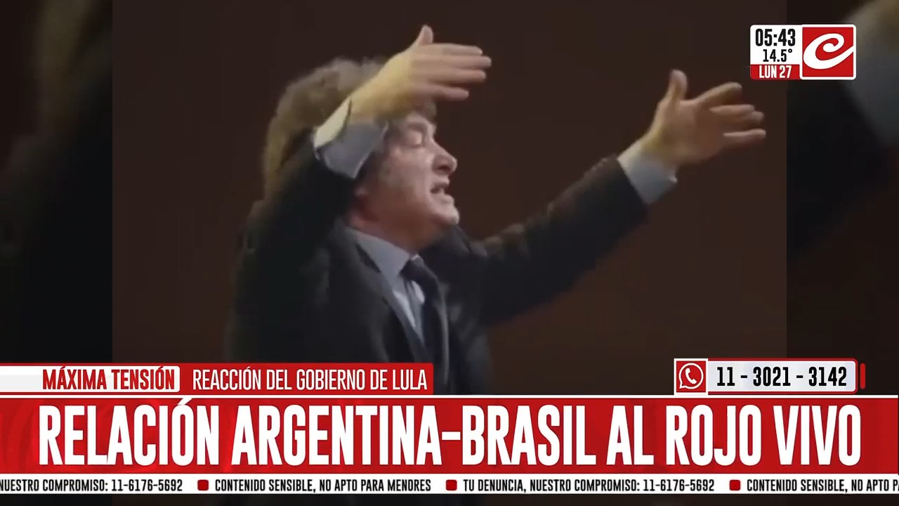 Tras las declaraciones de Milei, crece la tensión diplomática entre Brasil y Argentina