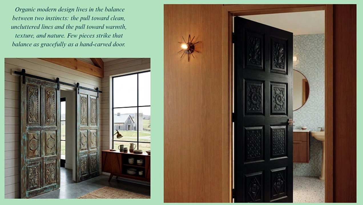 Carved Doors and the Organic Modern Home