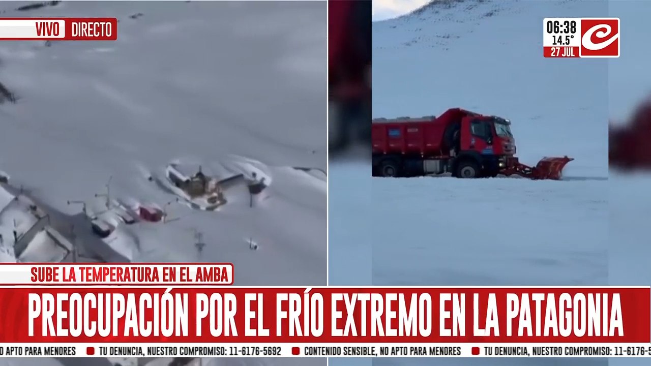 Alerta por intensas nevadas y temperaturas extremas en la Patagonia