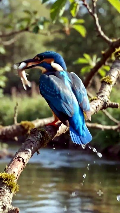 Kingfisher Diving for Fish | Incredible Bird Hunting in Slow Motion 4K
