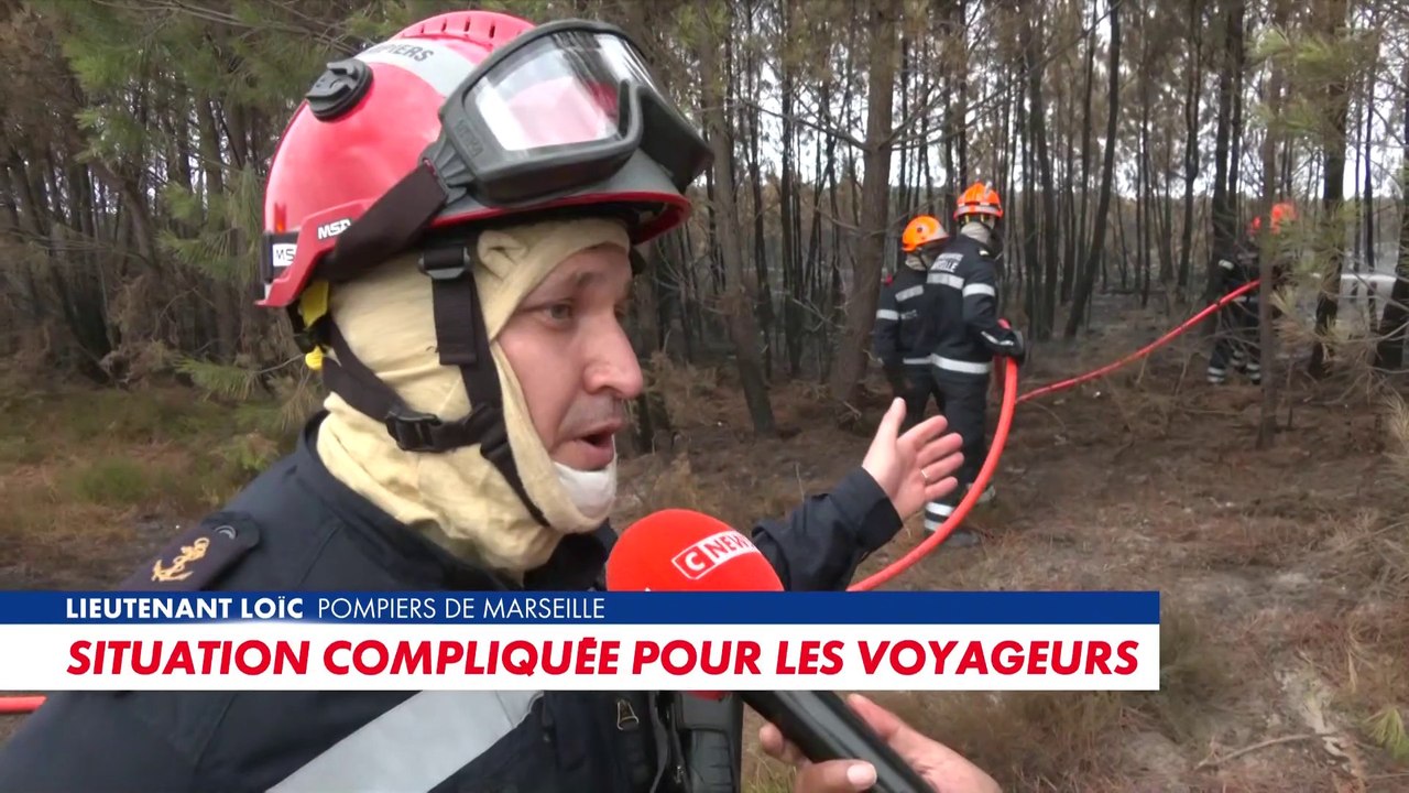 Le lieutenant Loïc détaille le travail que mènent actuellement les pompiers