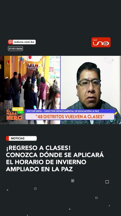 ¡Regreso a clases! Conozca dónde se aplicará el horario de invierno ampliado en la paz