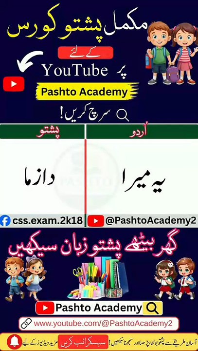 Learn Pashto in Urdu | Lesson # 36