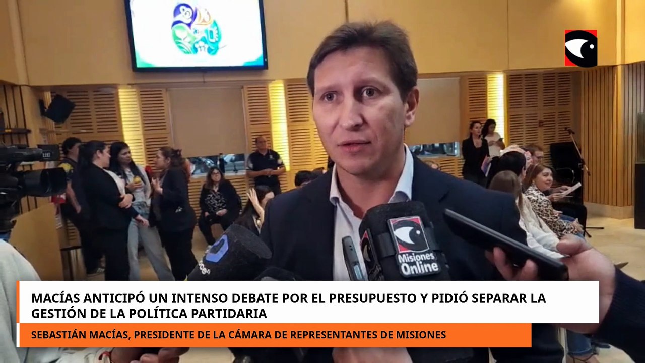 Macías anticipó un intenso debate por el Presupuesto y pidió separar gestión y política