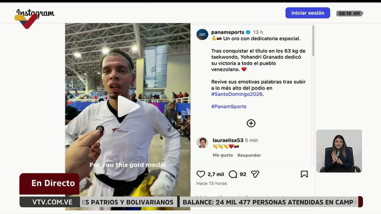 Yohandri Granado obtiene el oro en Taekwondo y dedica su victoria al pueblo venezolano
