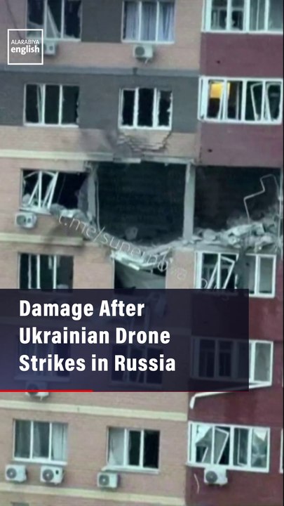 Damage After Ukrainian Drone Strikes in Russia