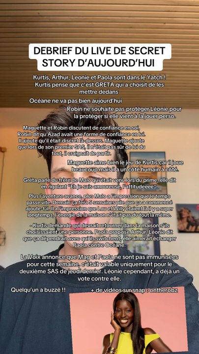 DEBRIEF DU LIVE DE SECRET STORY 👁️