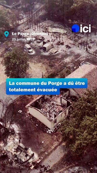Mur de flammes, destructions : les impressionnantes images aériennes de l'incendie et des dégâts en Gironde