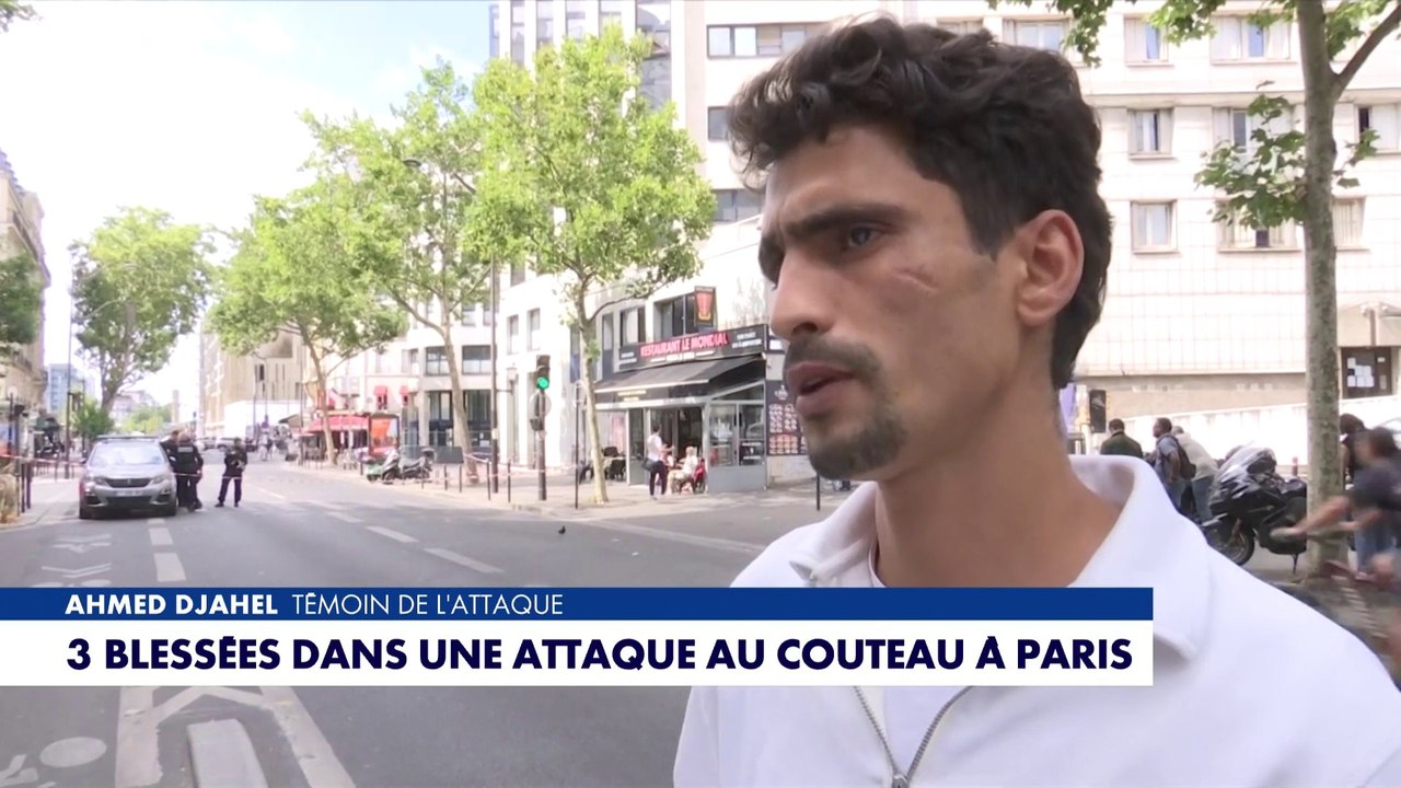 Ahmed Djahel livre son témoignage sur l'attaque au couteau qui a eu lieu Porte de Clichy, ce lundi