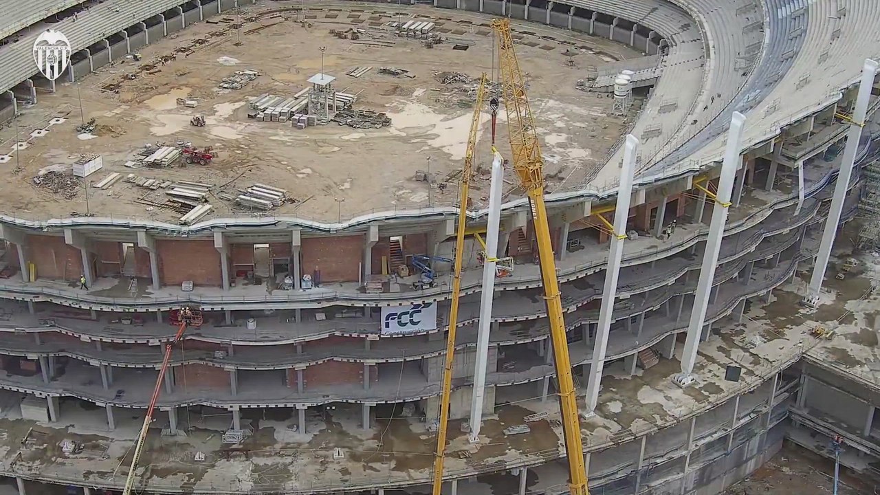 Así están siendo los avances en la construcción del Nuevo Mestalla