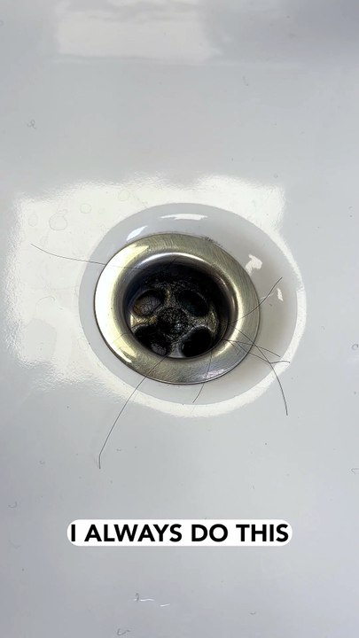 Effective technique for removing hair from drains👌