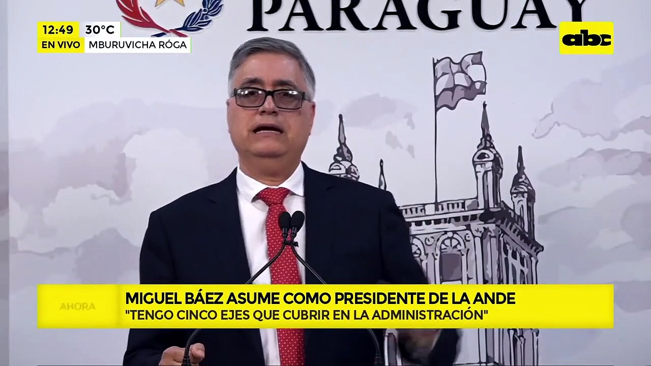 Miguel Báez asume como presidente de la ANDE