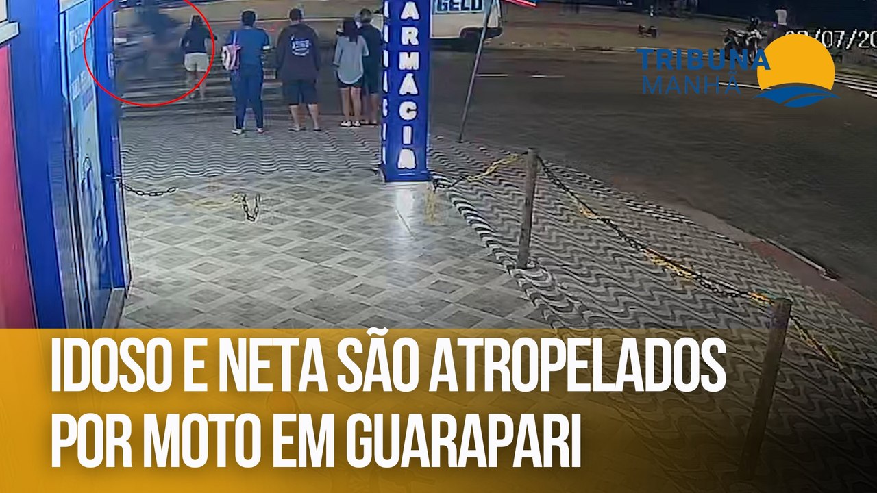 Idoso e neta são atropelados por moto em Guarapari