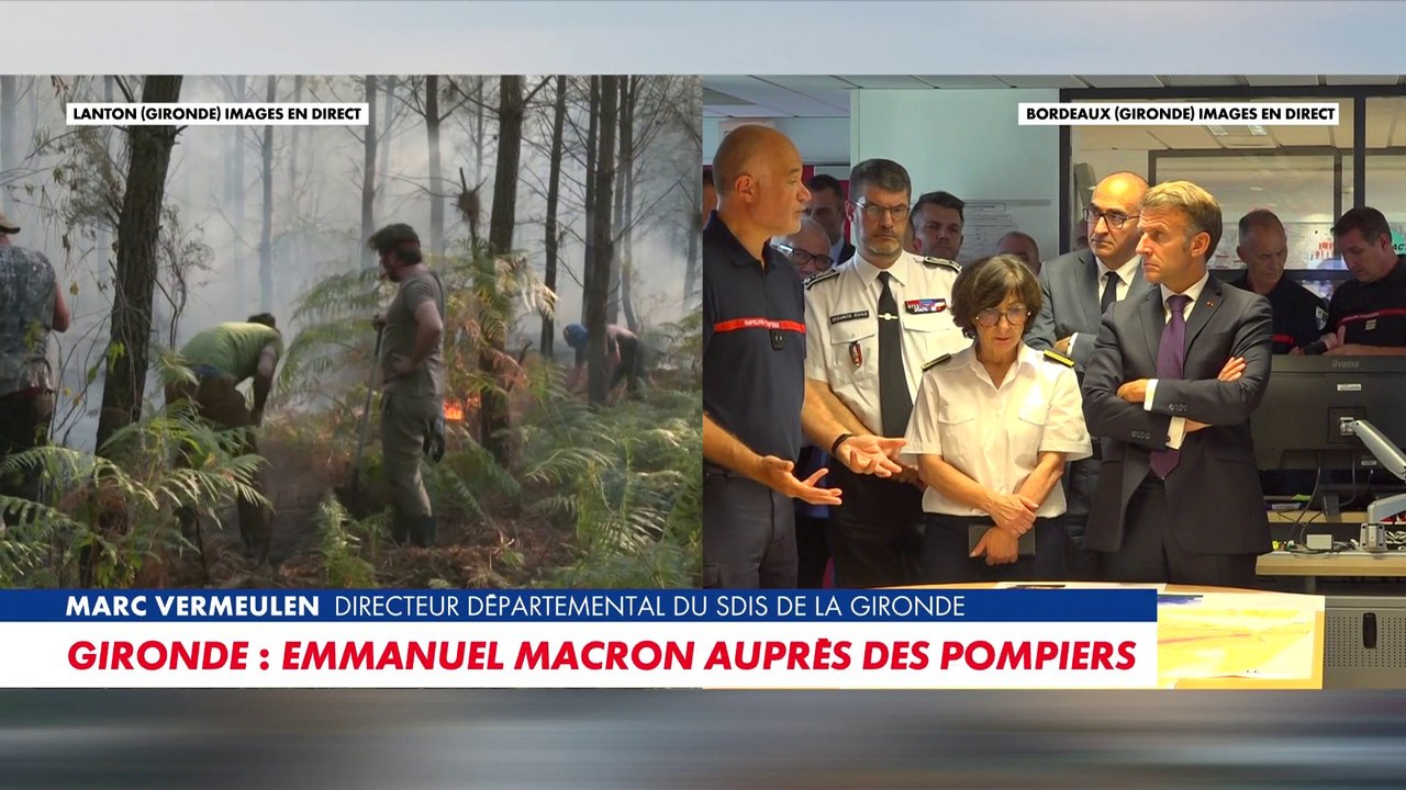 Emmanuel Macron s'est rendu à Bordeaux pour étudier le plan d'action contre les incendies