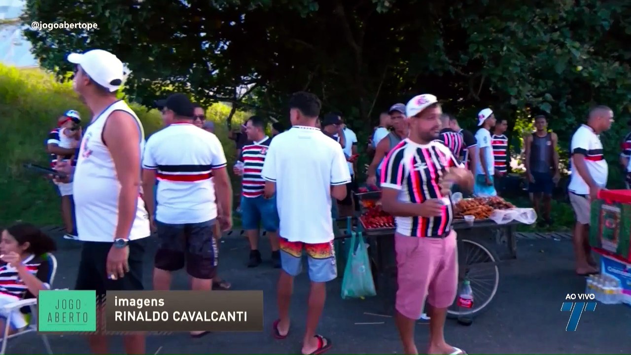 Antes de bola rolar: muito churrasco, refri e confiança dos tricolores