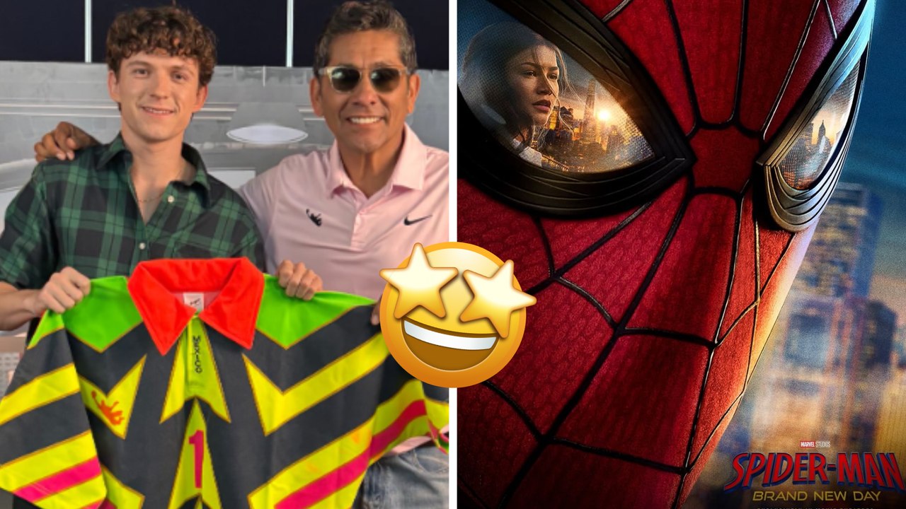 Jorge Campos y Tom Holland tienen legendario encuentro y el portero le obsequia su clásica playera al actor de Spider-Man