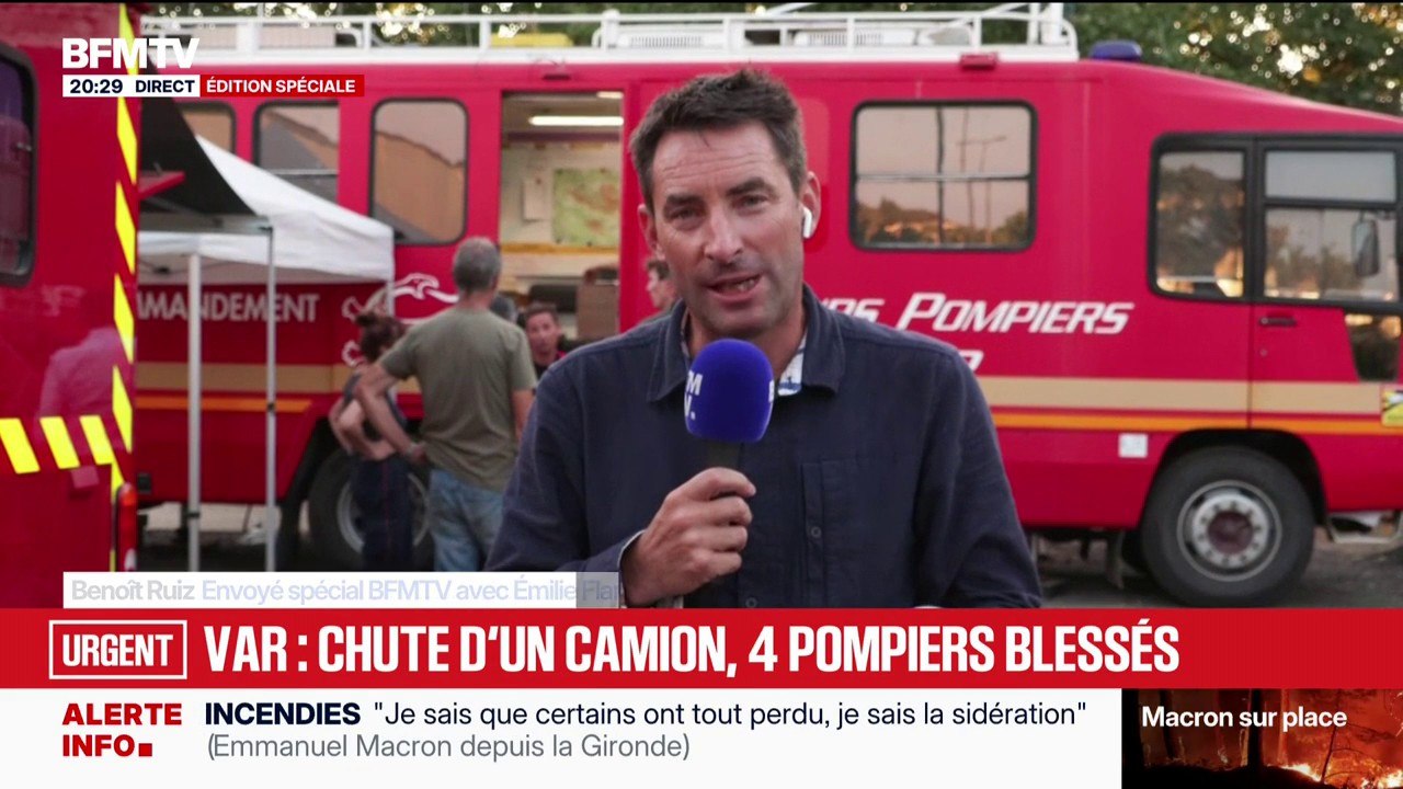 Incendie dans le Var: un camion-citerne se renverse, quatre pompiers blessés