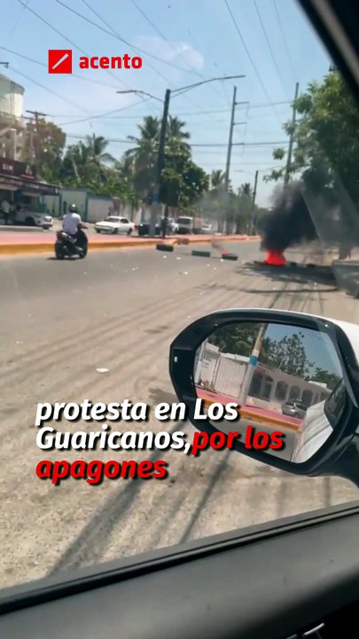 protesta en Los Guaricanos,por los apagones