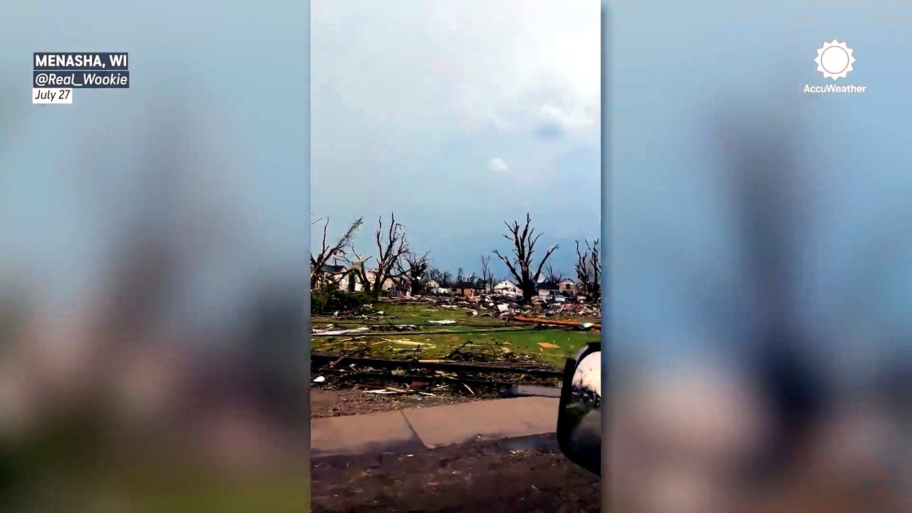 Homes ripped apart by tornado in Wisconsin