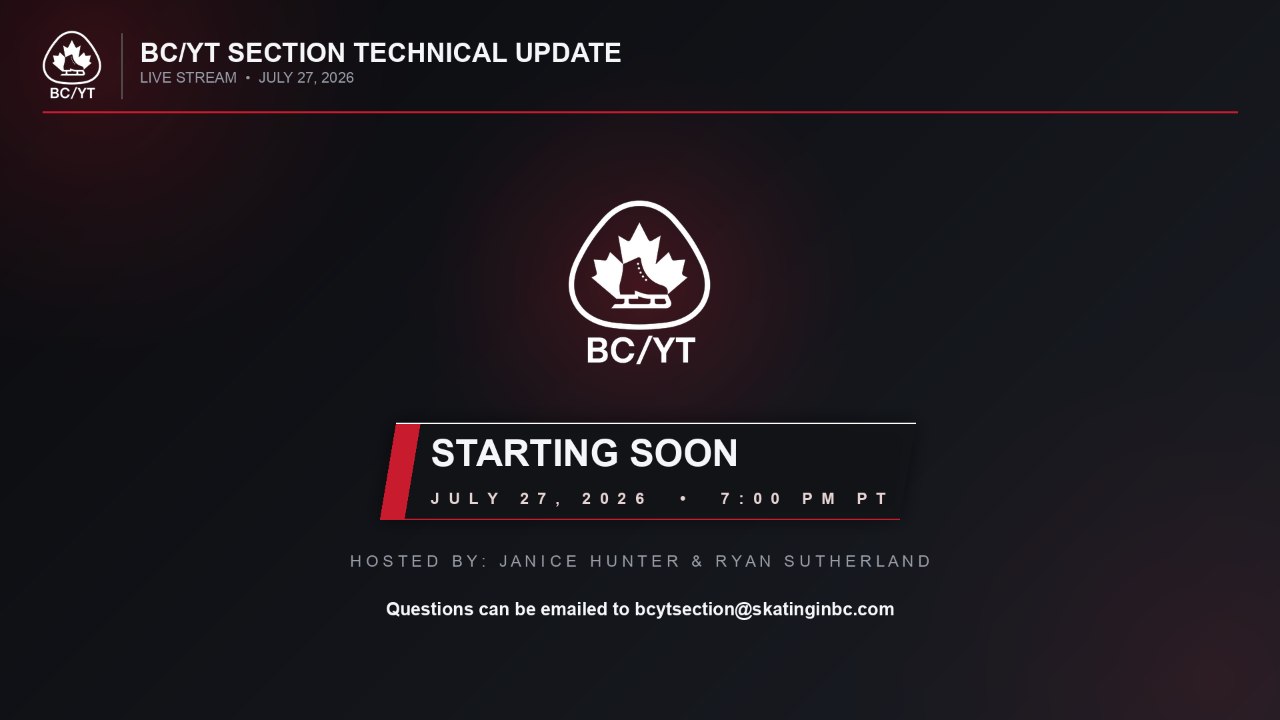 BC/YT Section Live Streamed Technical Update - July 27, 2026