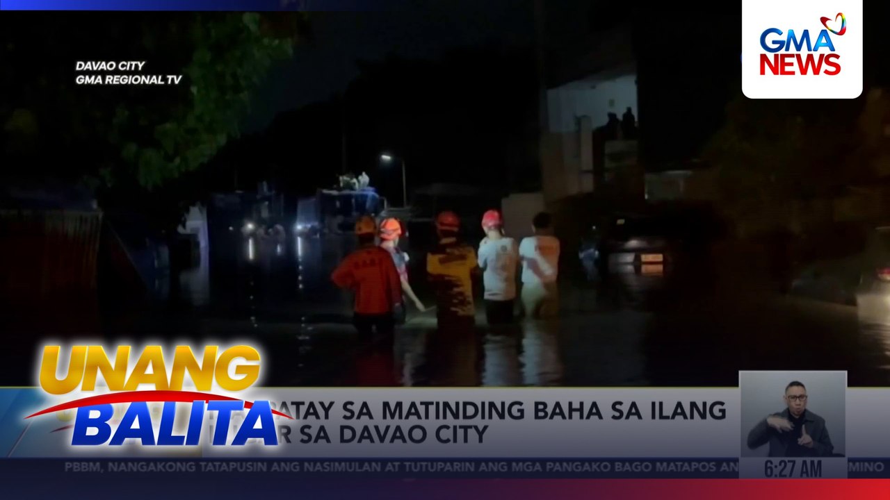 1, patay sa matinding baha sa ilang lugar sa Davao City | Unang Balita