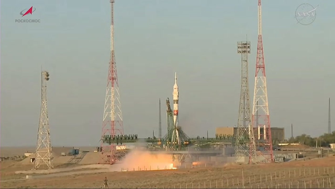 Blastoff! Russia launches NASA astronaut and 2 cosmonauts to ISS