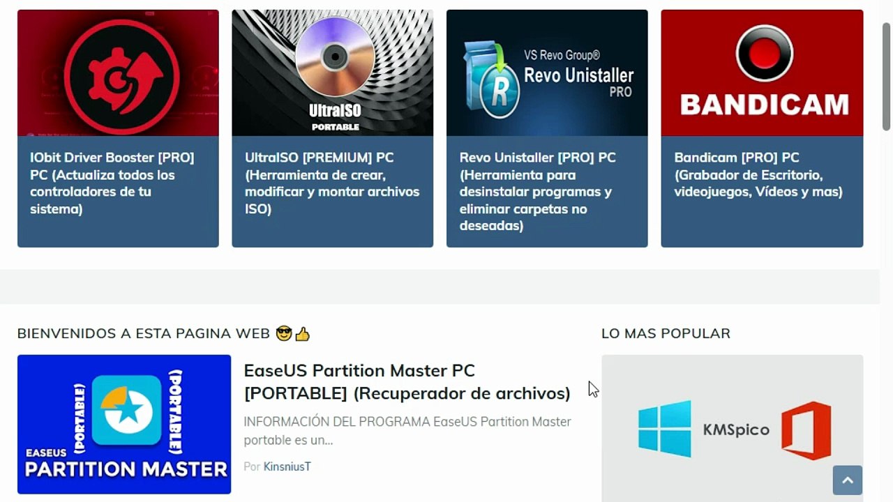 Presentación Pagina Web de Descargas de Software