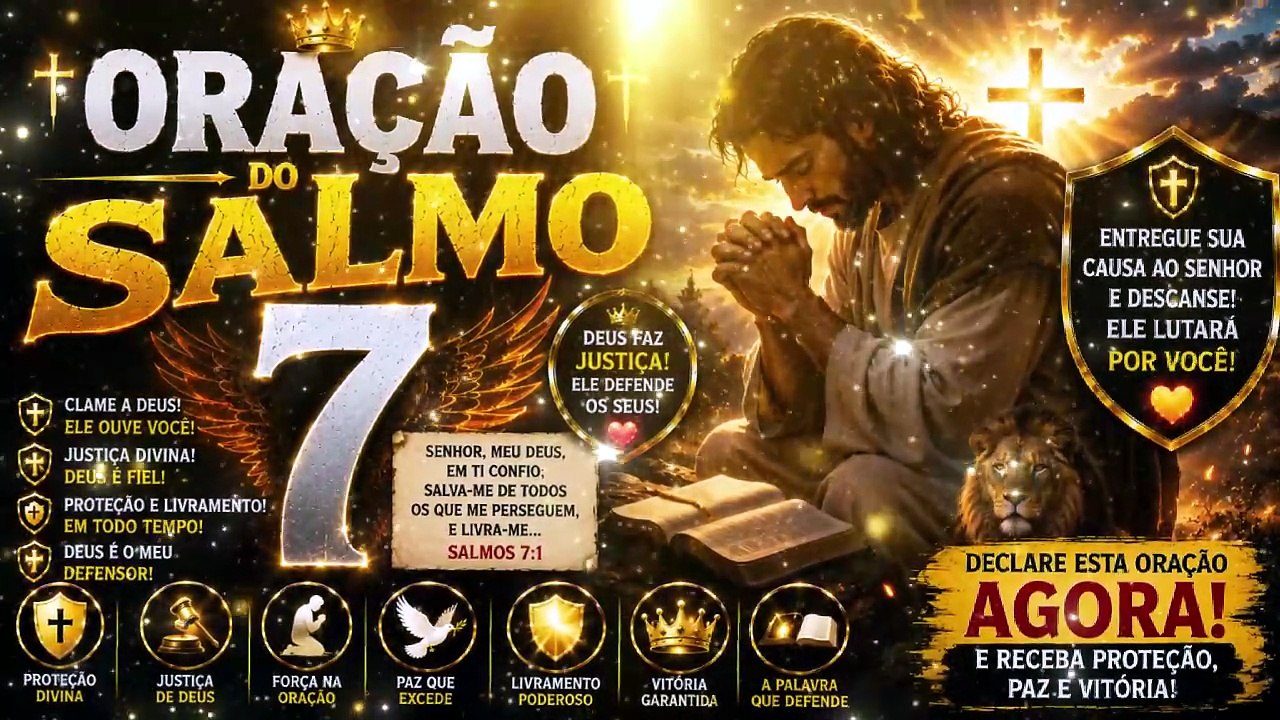 ⚖️ ORAÇÃO DO SALMO 7 | Juiz Justo • Vindicação Divina • Deus Se Levanta | Declare Agora