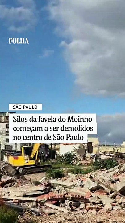 Silos da favela do Moinho começam a ser demolidos no centro de São Paulo